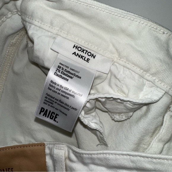 Paige Hoxton Ankle Skinny Jeans Women’s 28 White Stretch Denim Made In USA - Picture 4 of 7